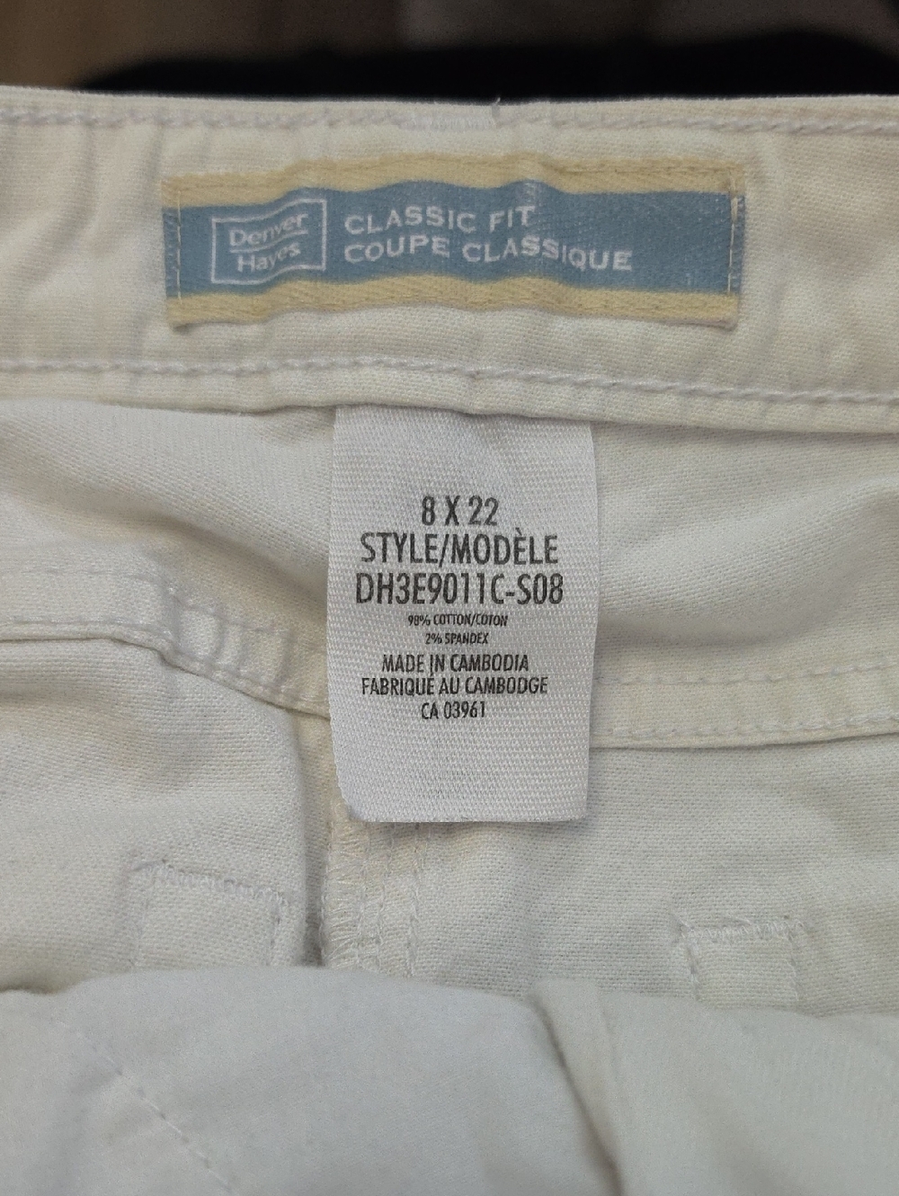 Denver Hayes White Casual Pants 8 X 22